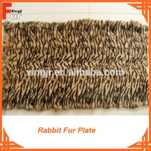 Tiger Strip Printed & dyed rabbit fur plate